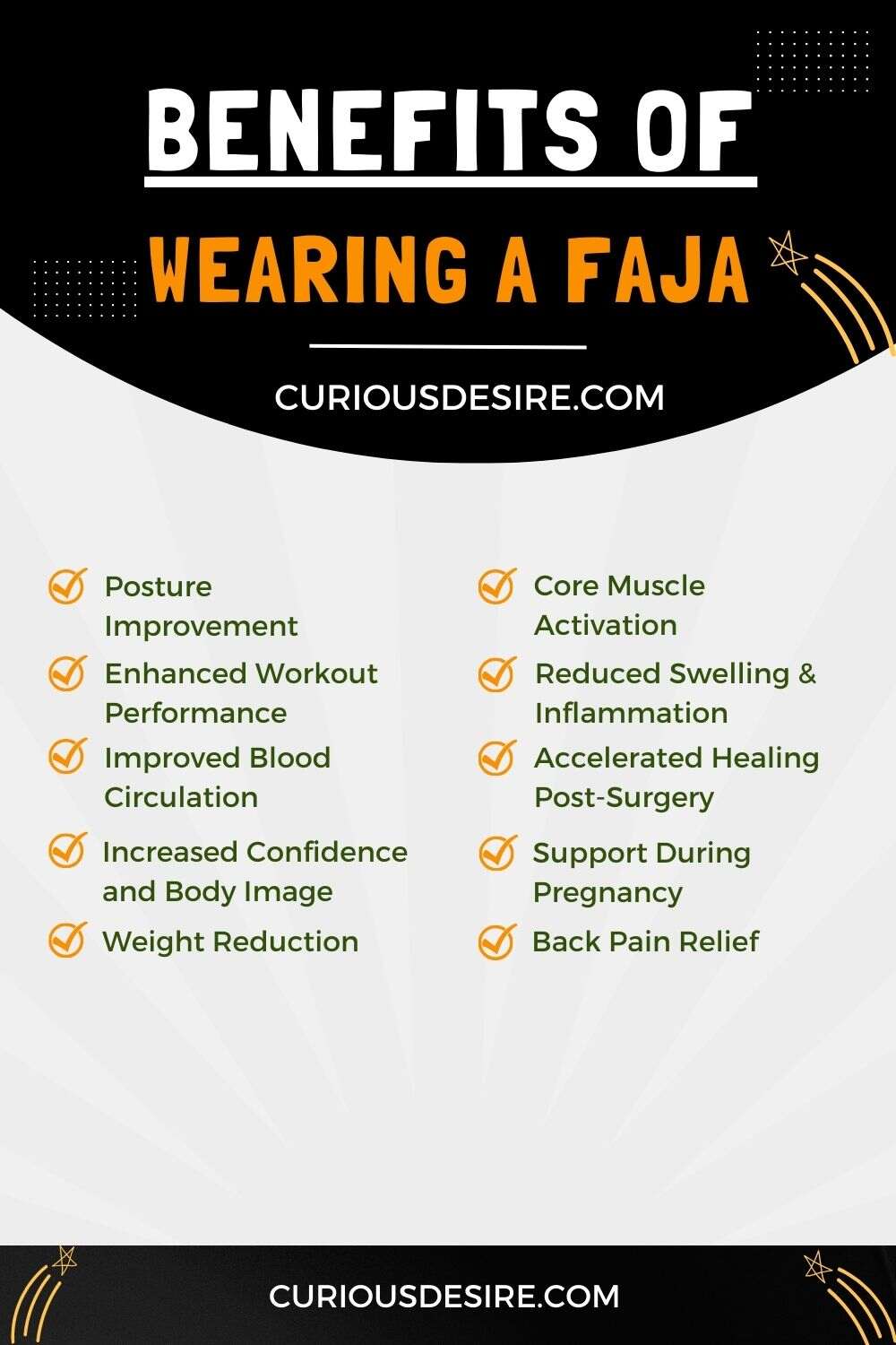  Infographic of 10 Startling Benefits of Wearing A Faja Everyday
