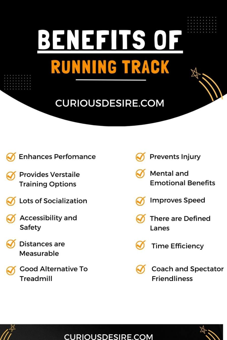  12 Benefits of Running Track Infographic