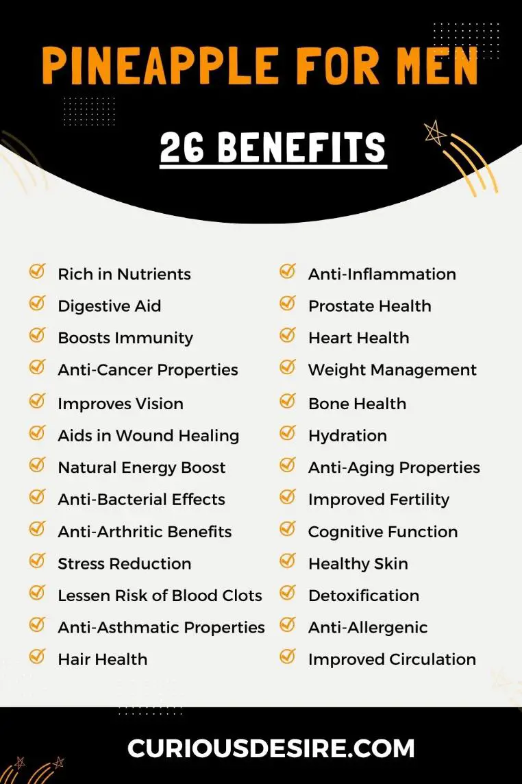 Benefits Of Pineapple For Men - Infographic