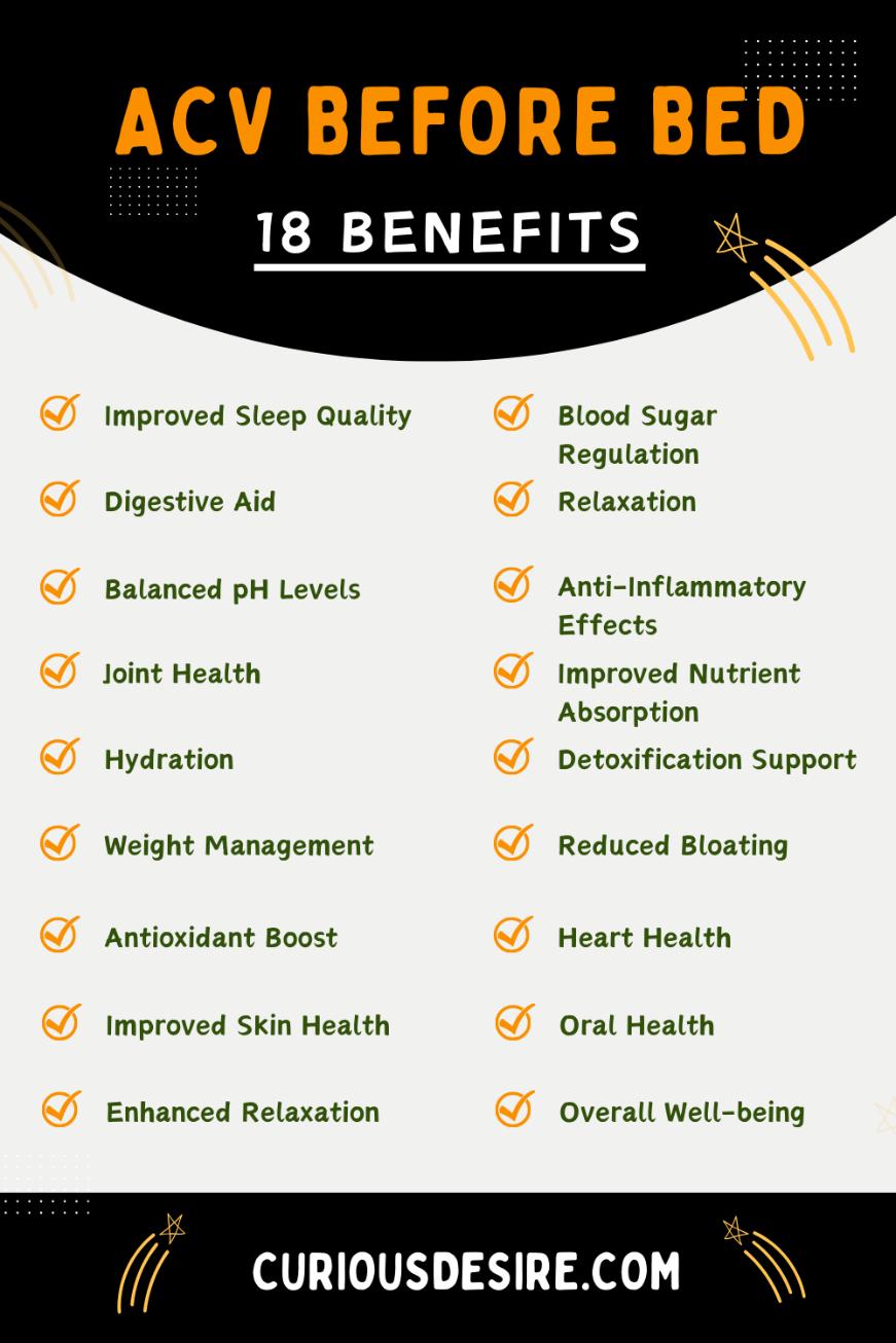 Benefits Of ACV Before Bed - Infographic