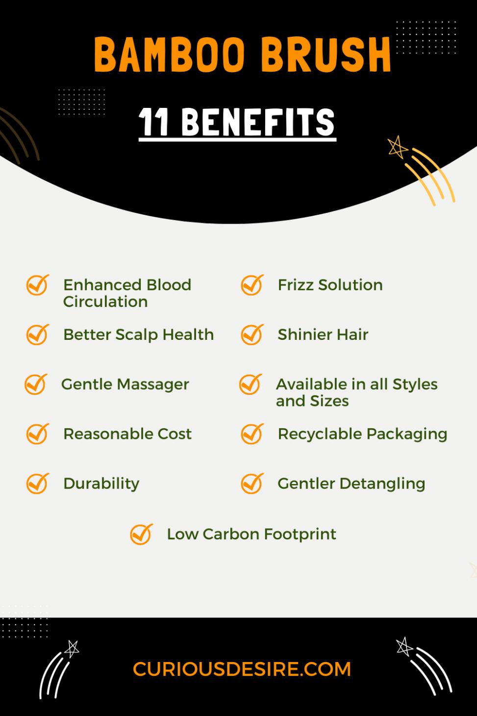 Benefits Of Bamboo Brush - Infographic