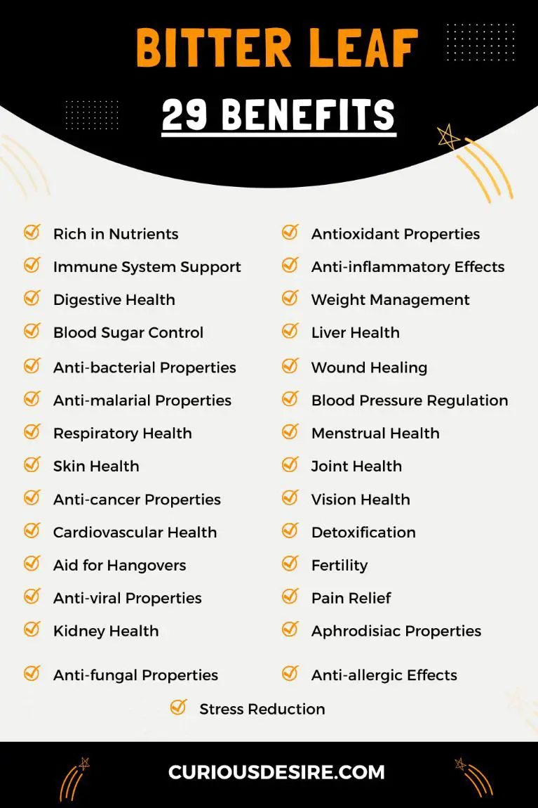 Benefits of Bitter Leaf - Infographic