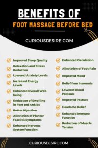 Benefits of Foot Massage Before Bed infographic