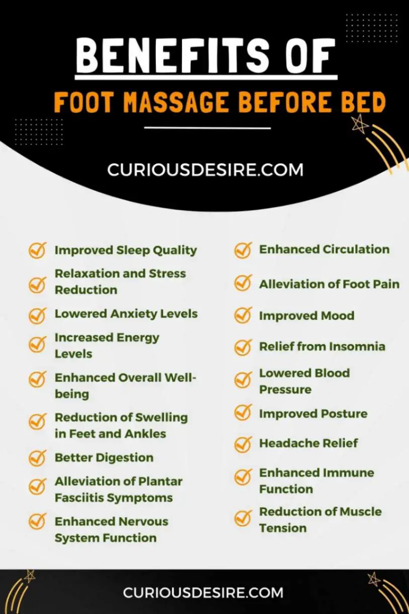 Benefits of Foot Massage Before Bed infographic 