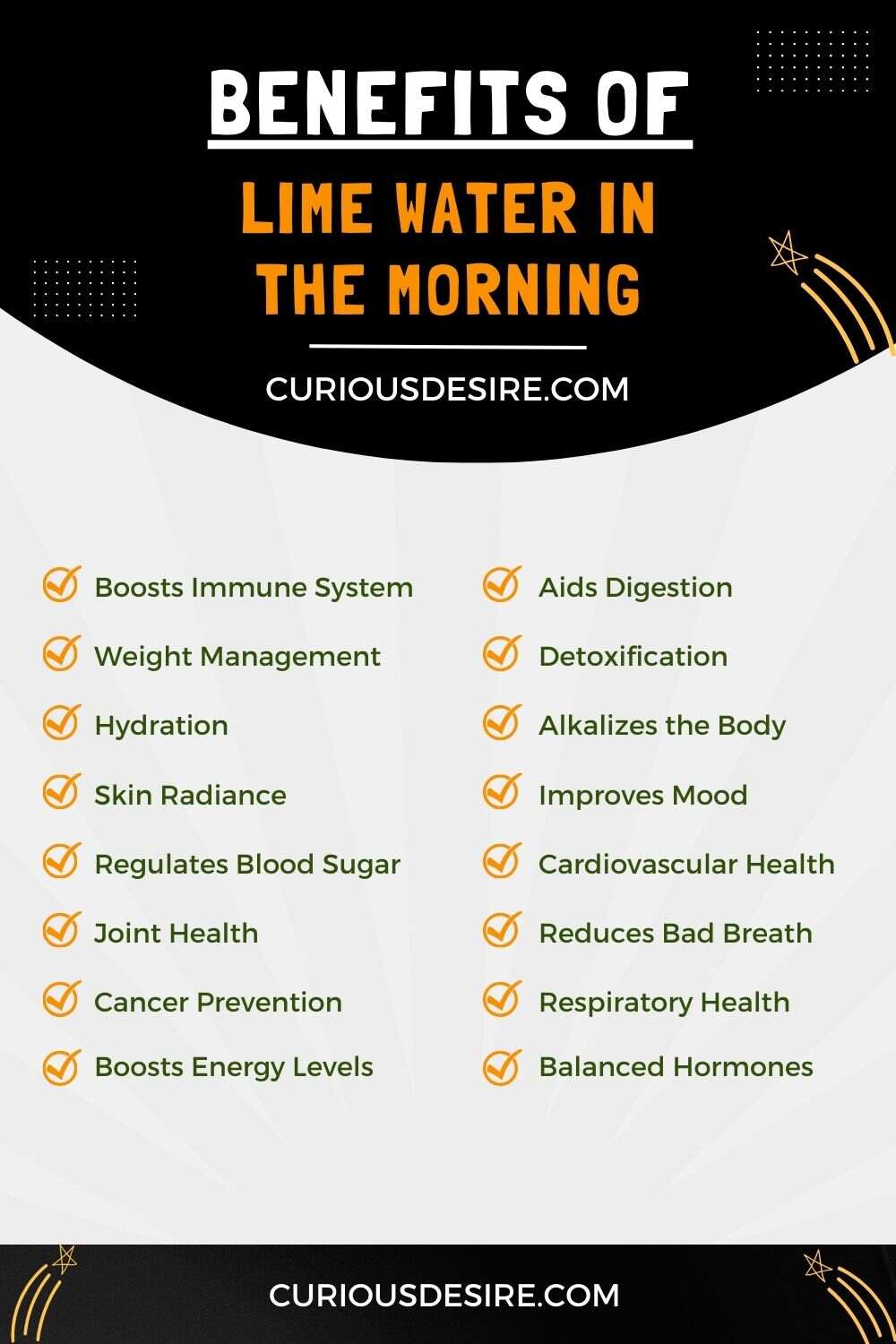 Benefits of Lime Water In The Morning Infographic
