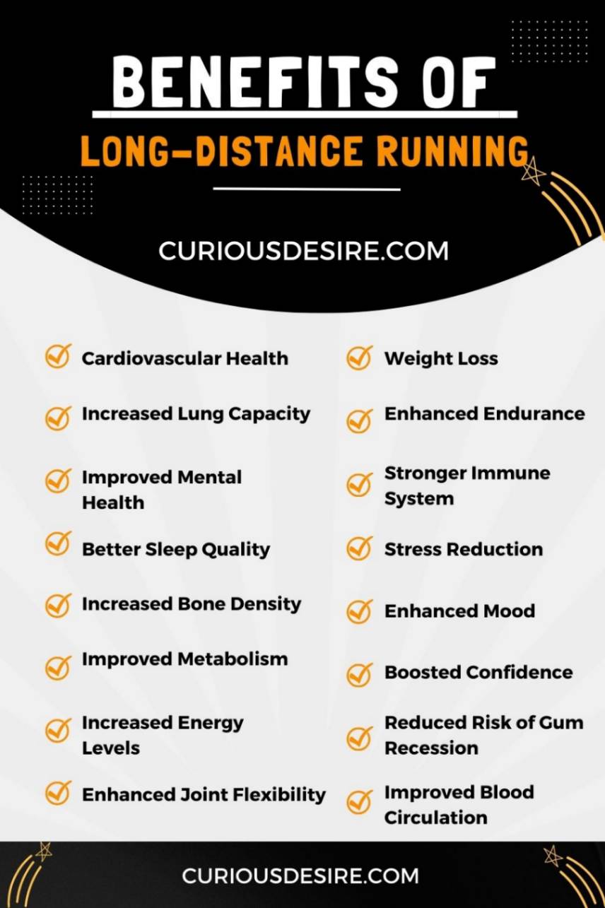 Benefits of Long-Distance Running infographic
