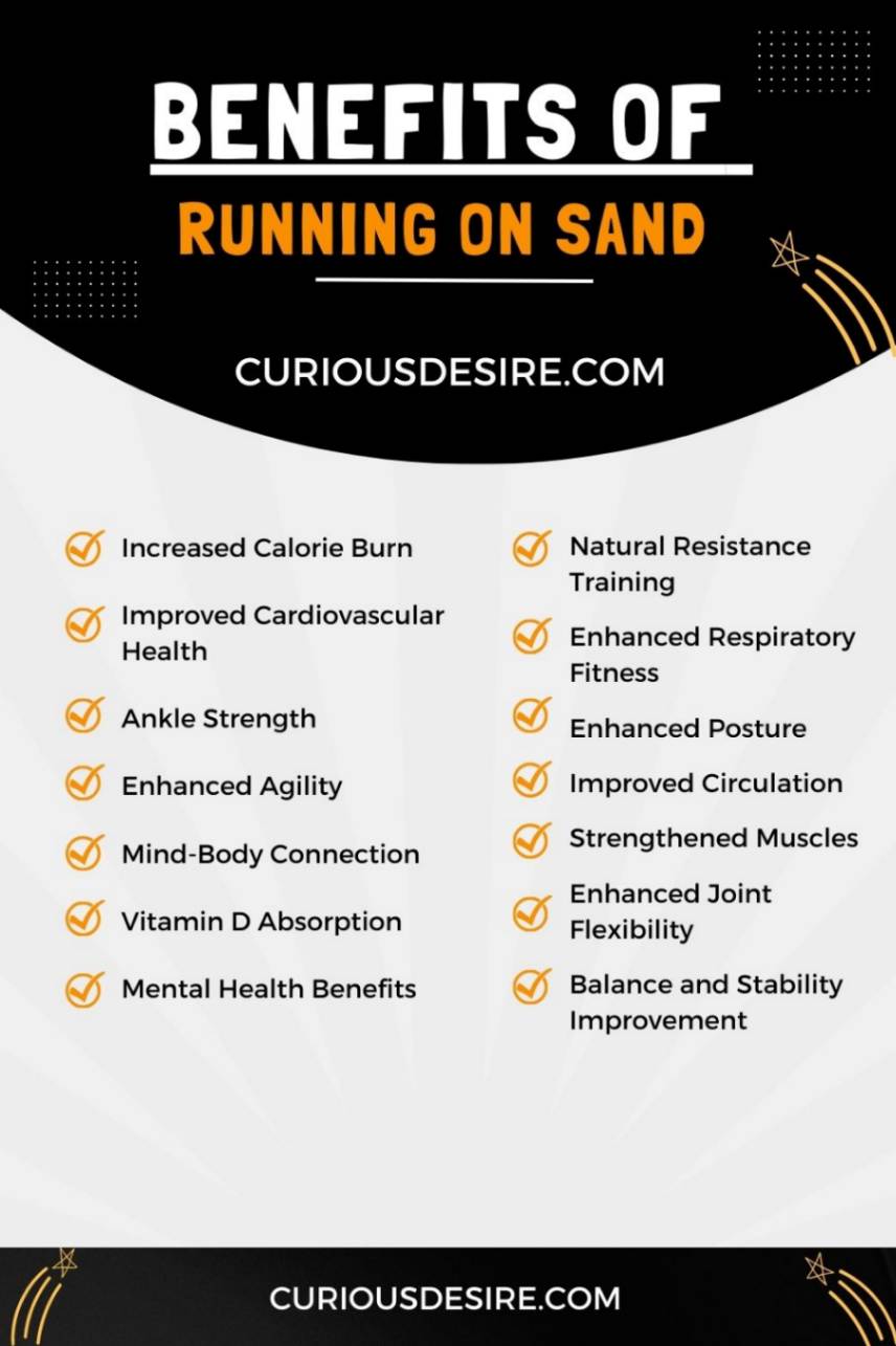 Benefits of Running on Sand infographics 