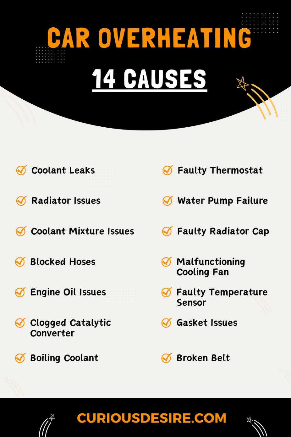 Causes Of Car Overheating - Infographic