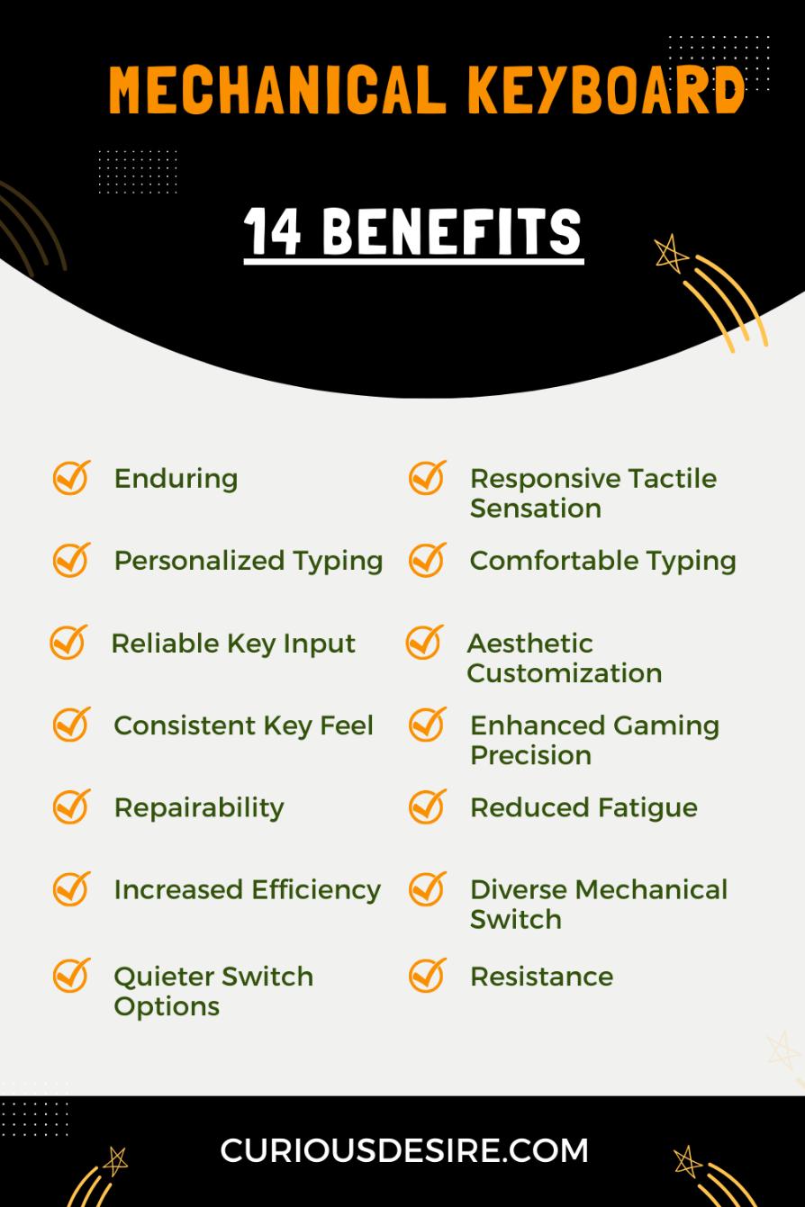 Benefits Of Mechanical Keyboard - Infographic