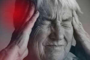 Elderly Women is going through stroke pain
