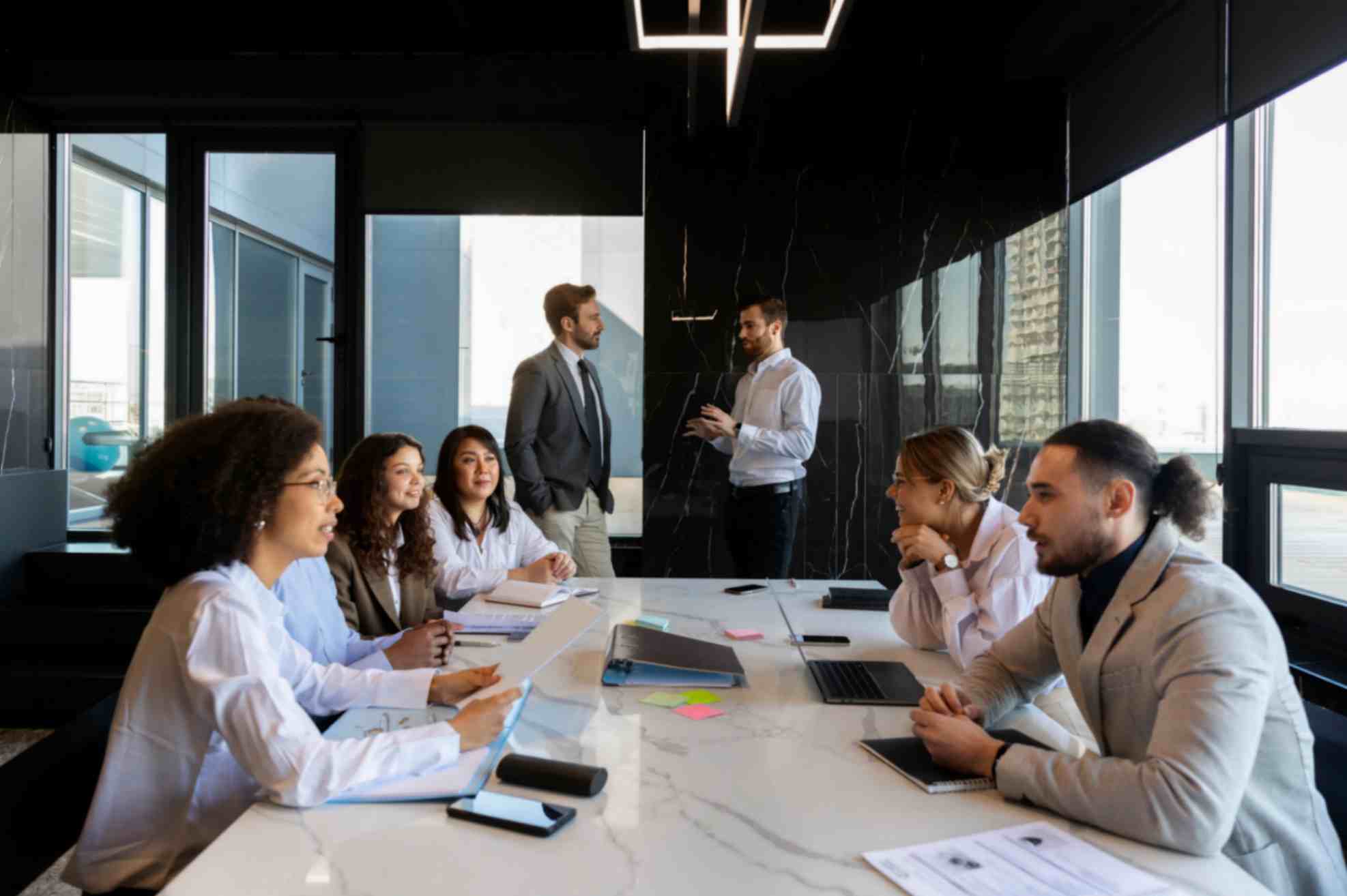 Employees are Doing Discussion on Work Meeting