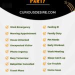 Excuses to Leave a Party infographic