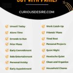 Excuses to Not Hang Out with Family infographic