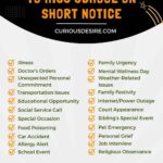 Good Excuses to Miss School on Short Notice