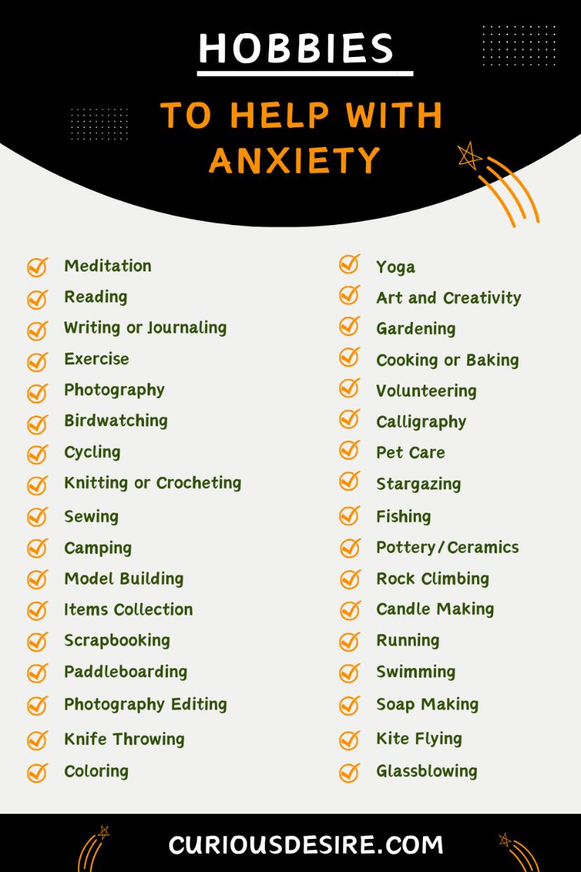 Hobbies To Help With Anxiety - Infographic