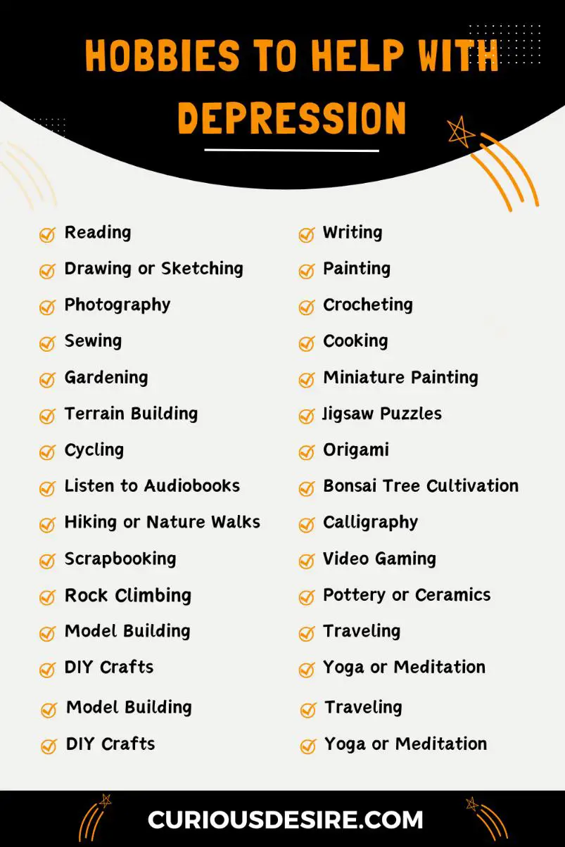 Hobbies To Help With Depression - Infographic