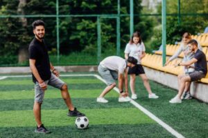 Individuals are doing Sports Practice