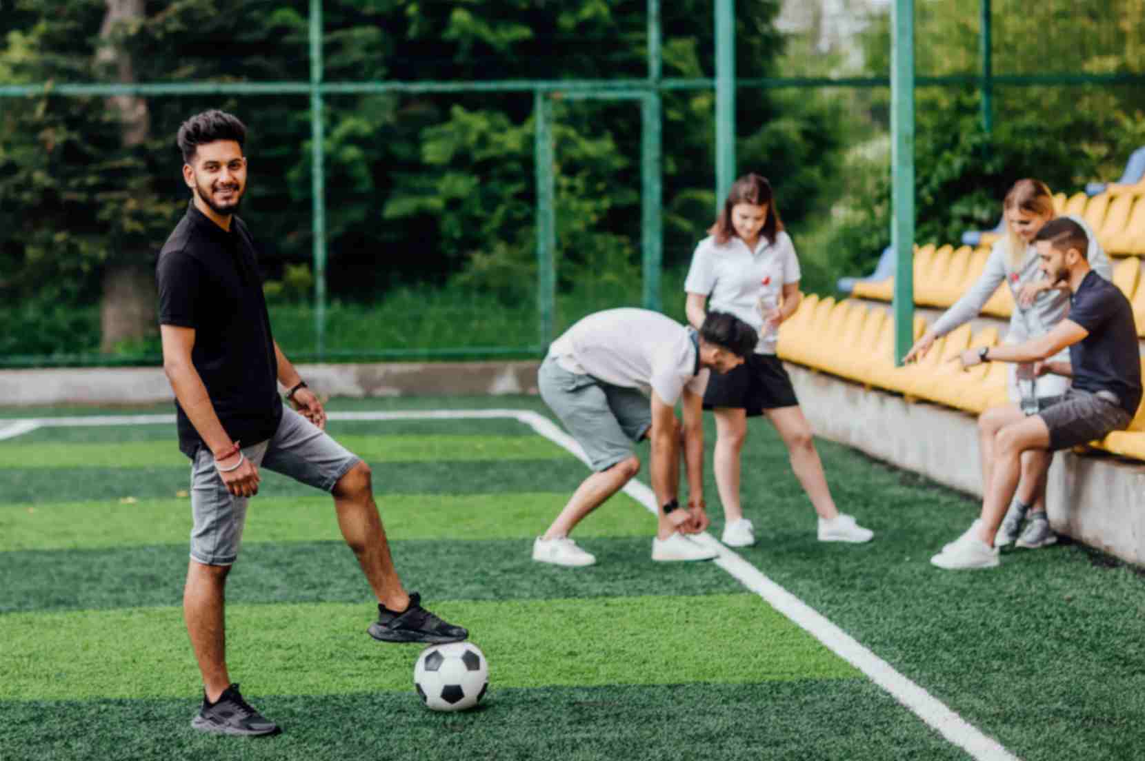 Individuals are doing Sports Practice