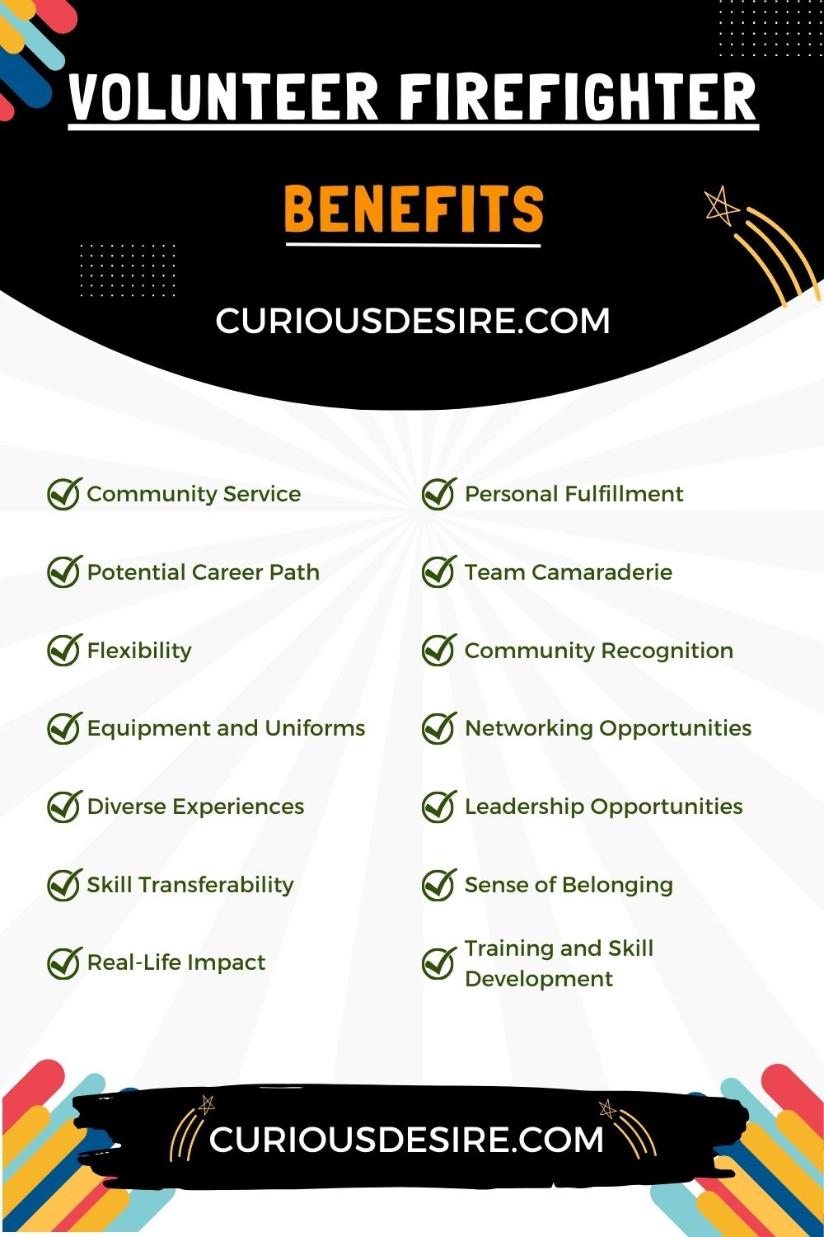 Infographics - Benefits of being a volunteer firefighter