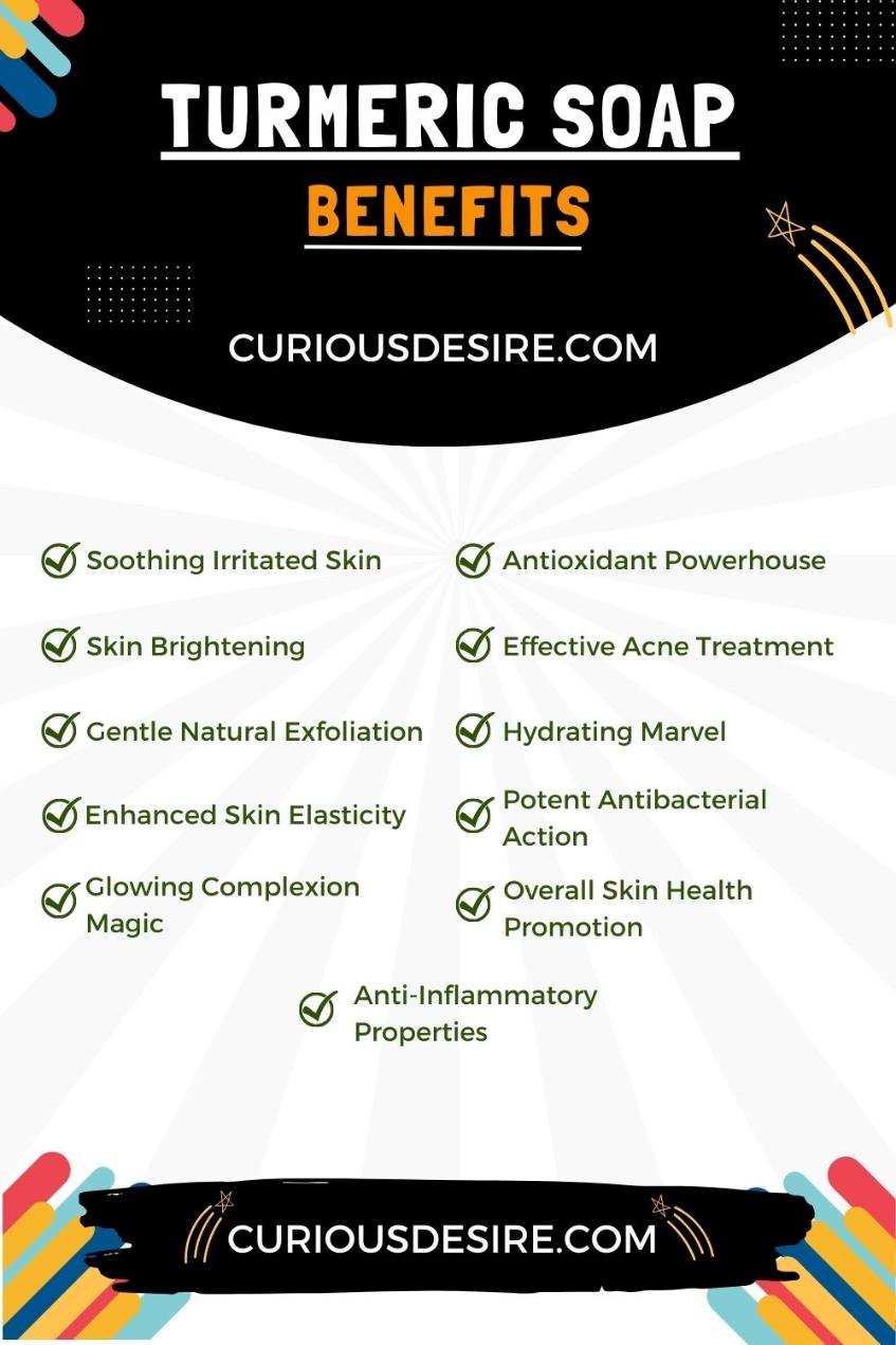 Infographics - Benefits of turmeric soap