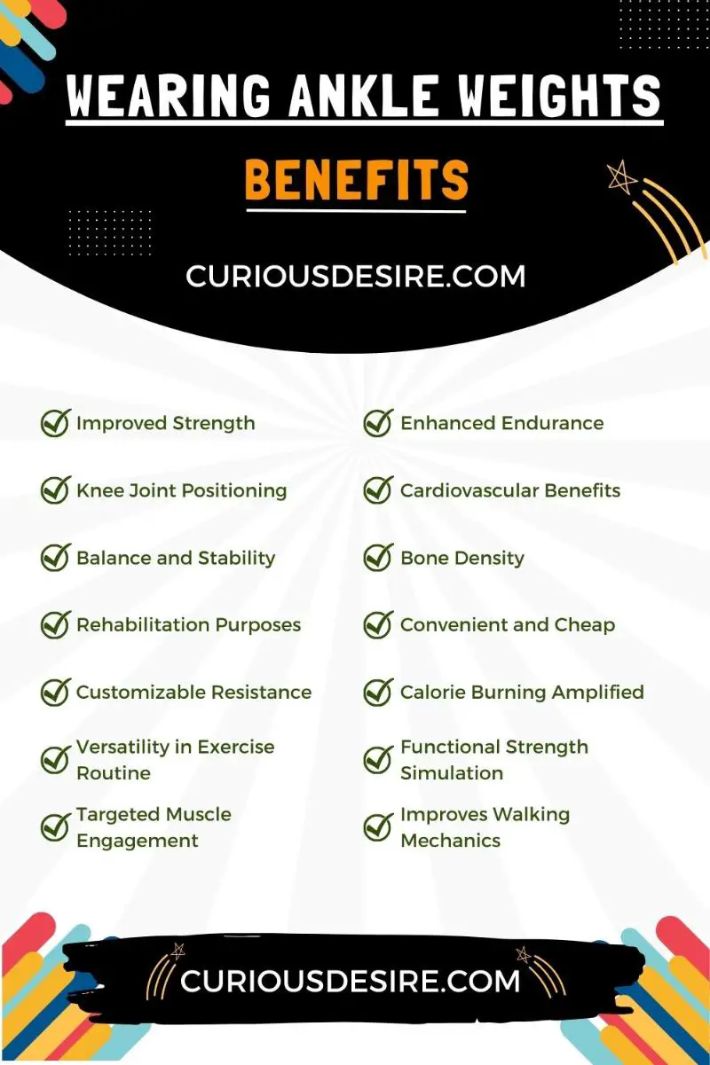 Infographics - Benefits of wearing ankle weights