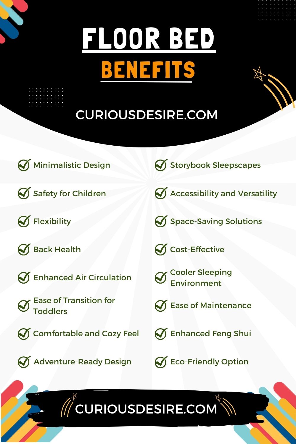 Infographics - benefits of floor bed