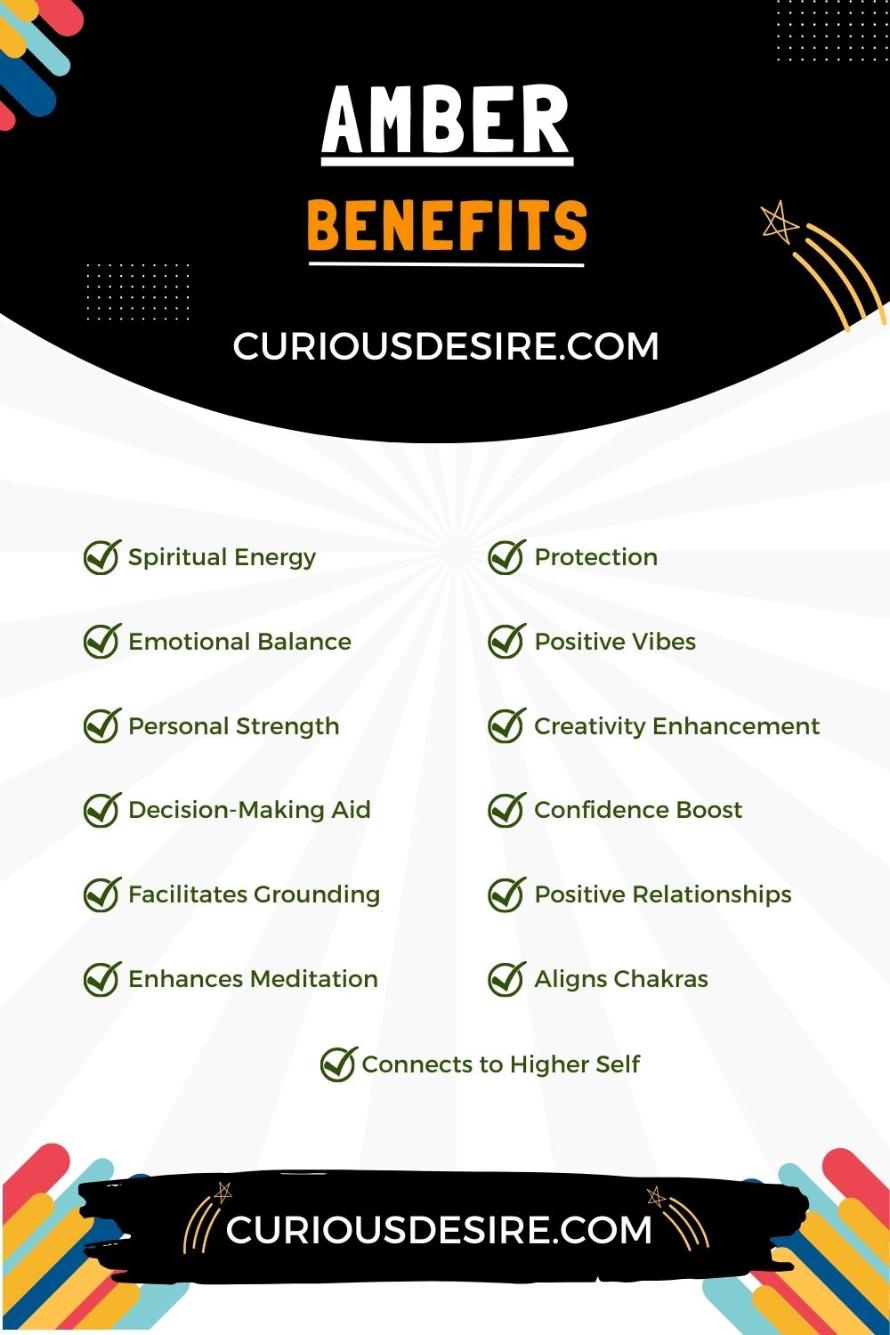 Infographics - spiritual benefits of amber