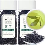 Kuding tea in two bottles and in a cup with water..