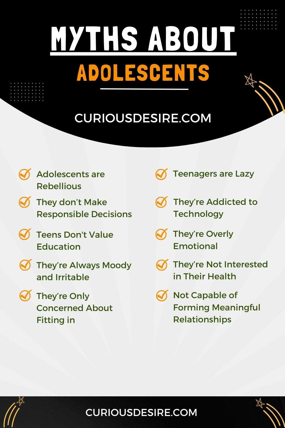 12 Myths About Adolescents - Infographic