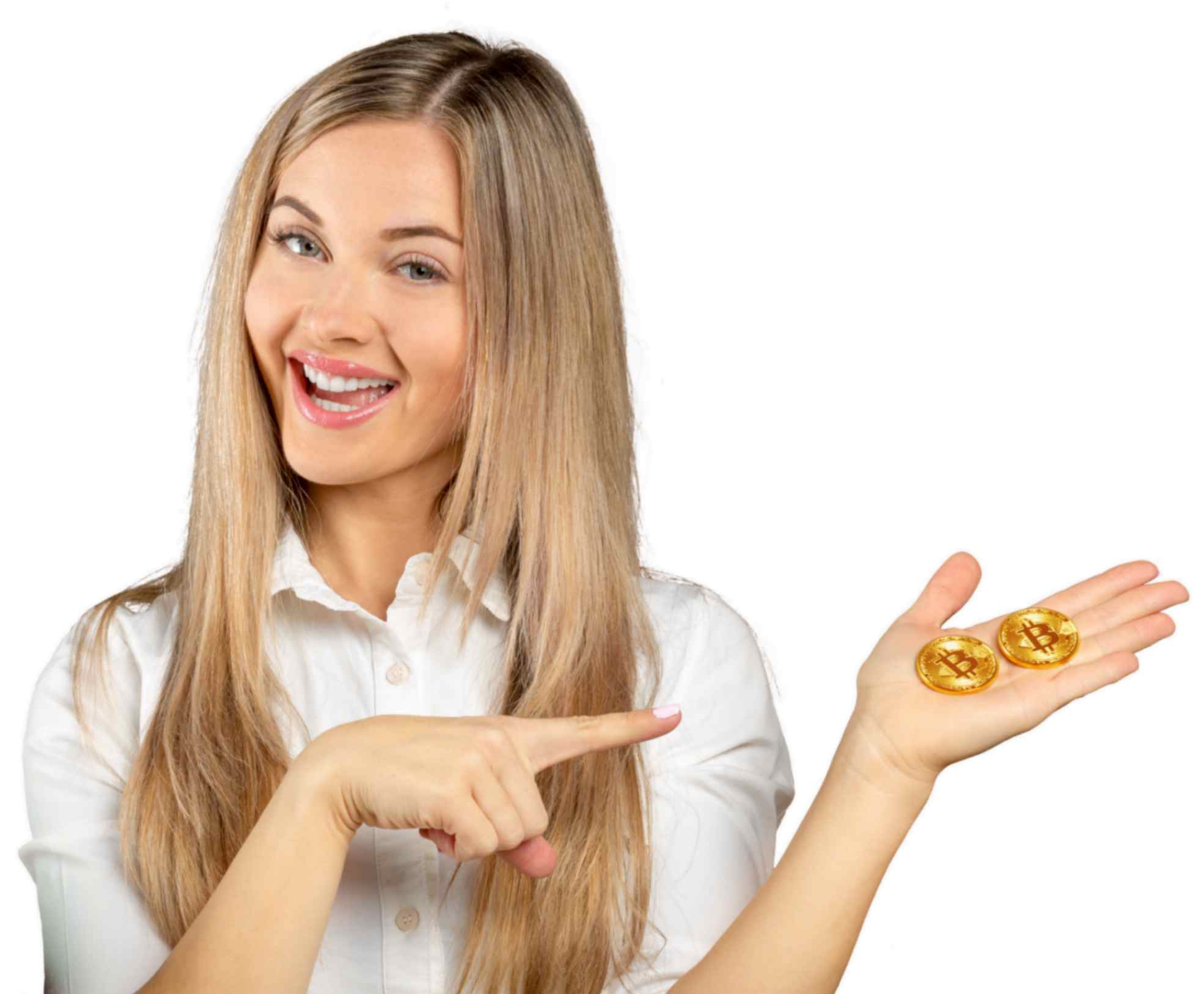 Women Holding Golden Coin