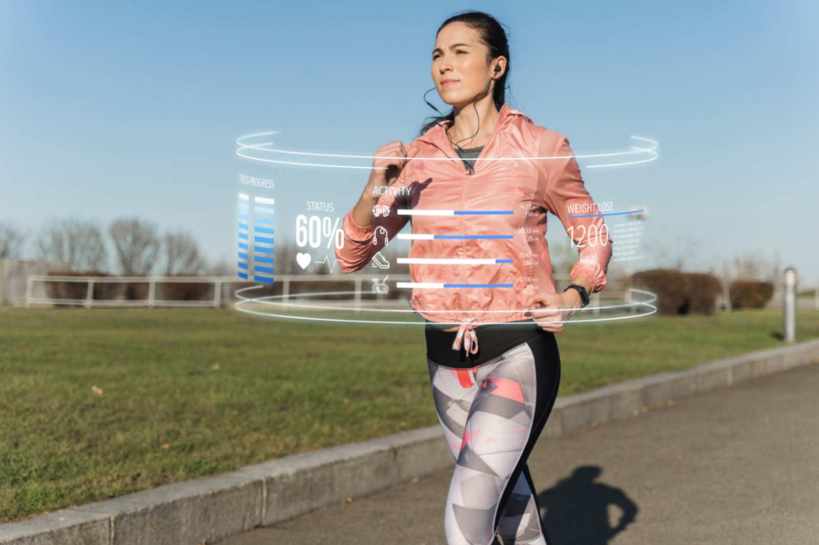 Women Running and Doing Exercise and Maintaning her Metabolism 
