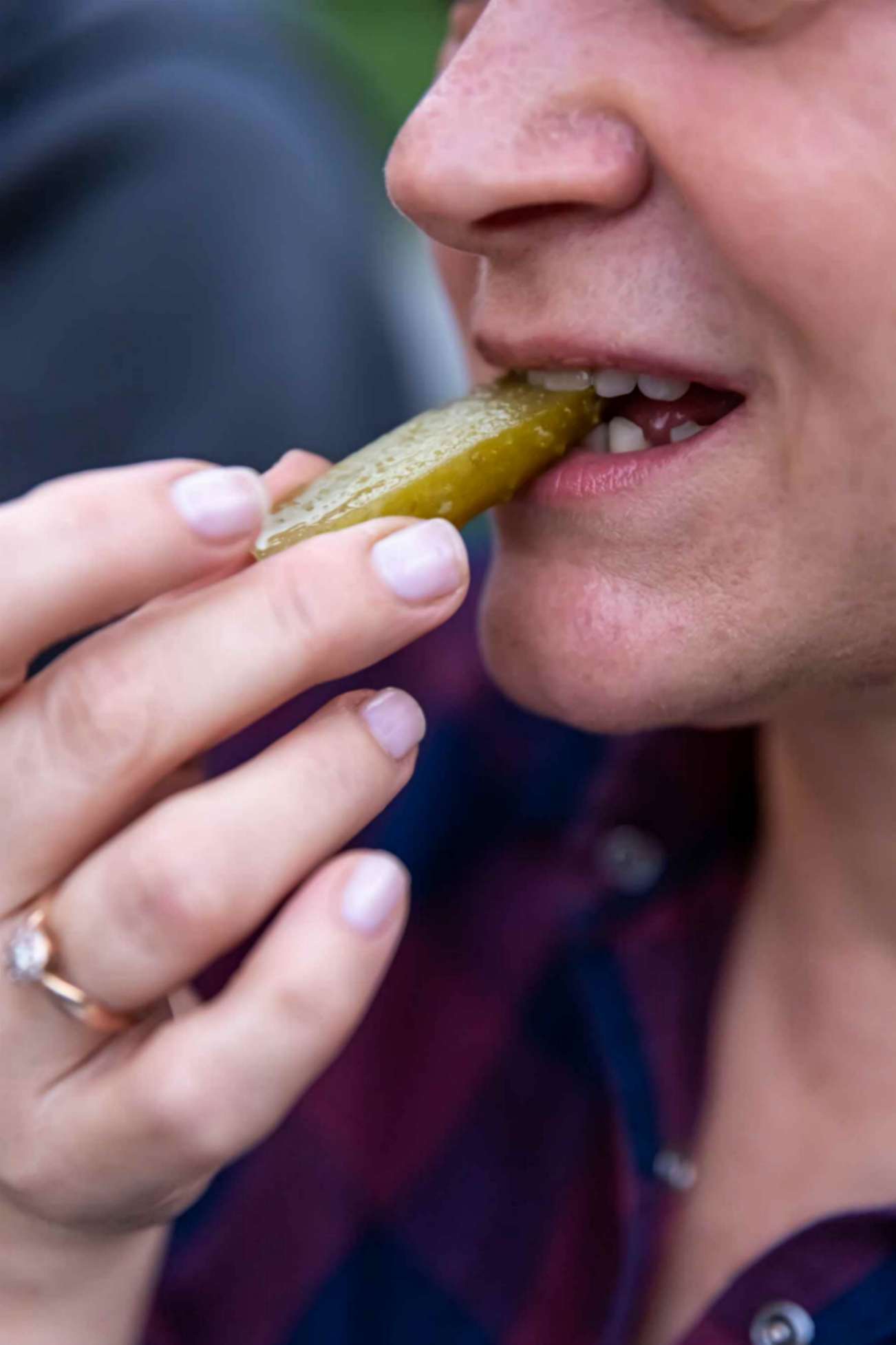 Women is Eating Pickle