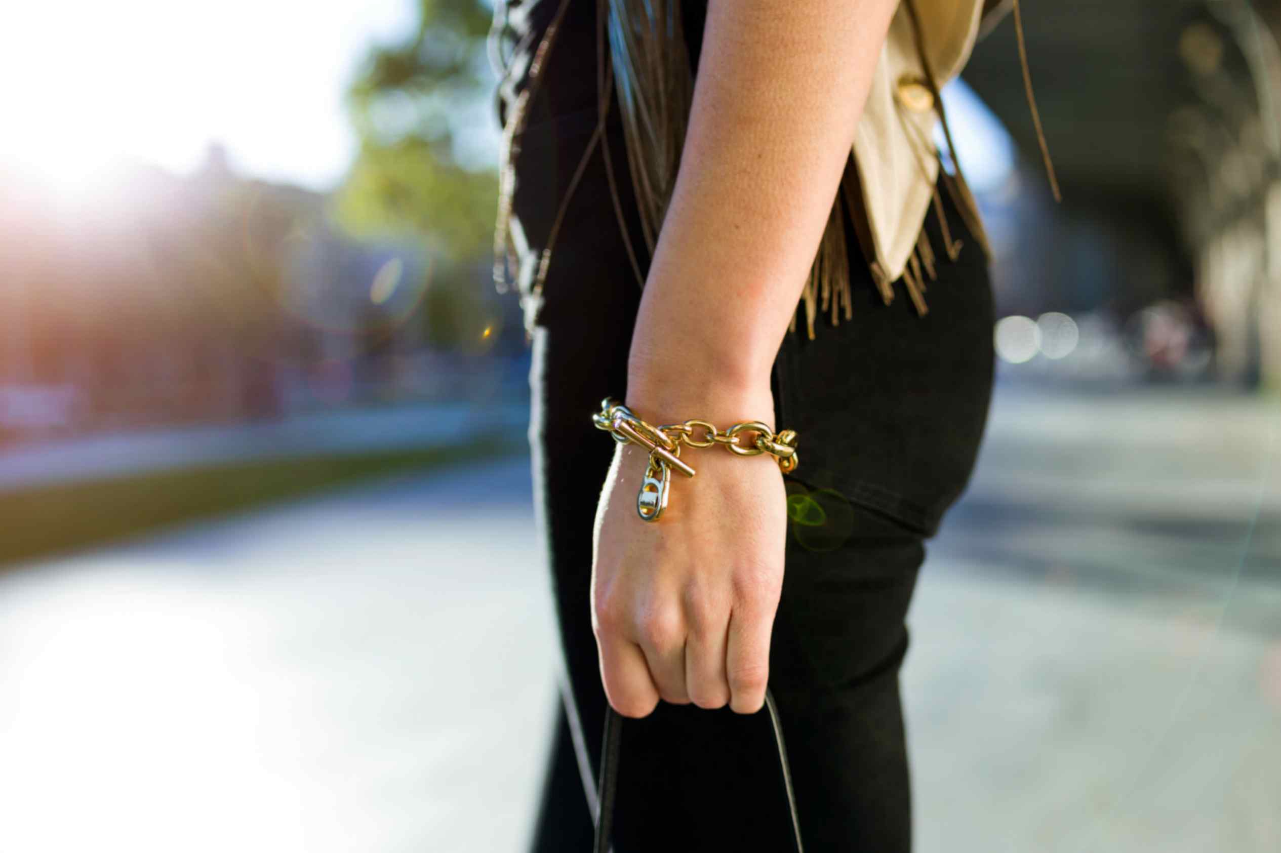 Young Individual Wearing Magnetic Bracelet