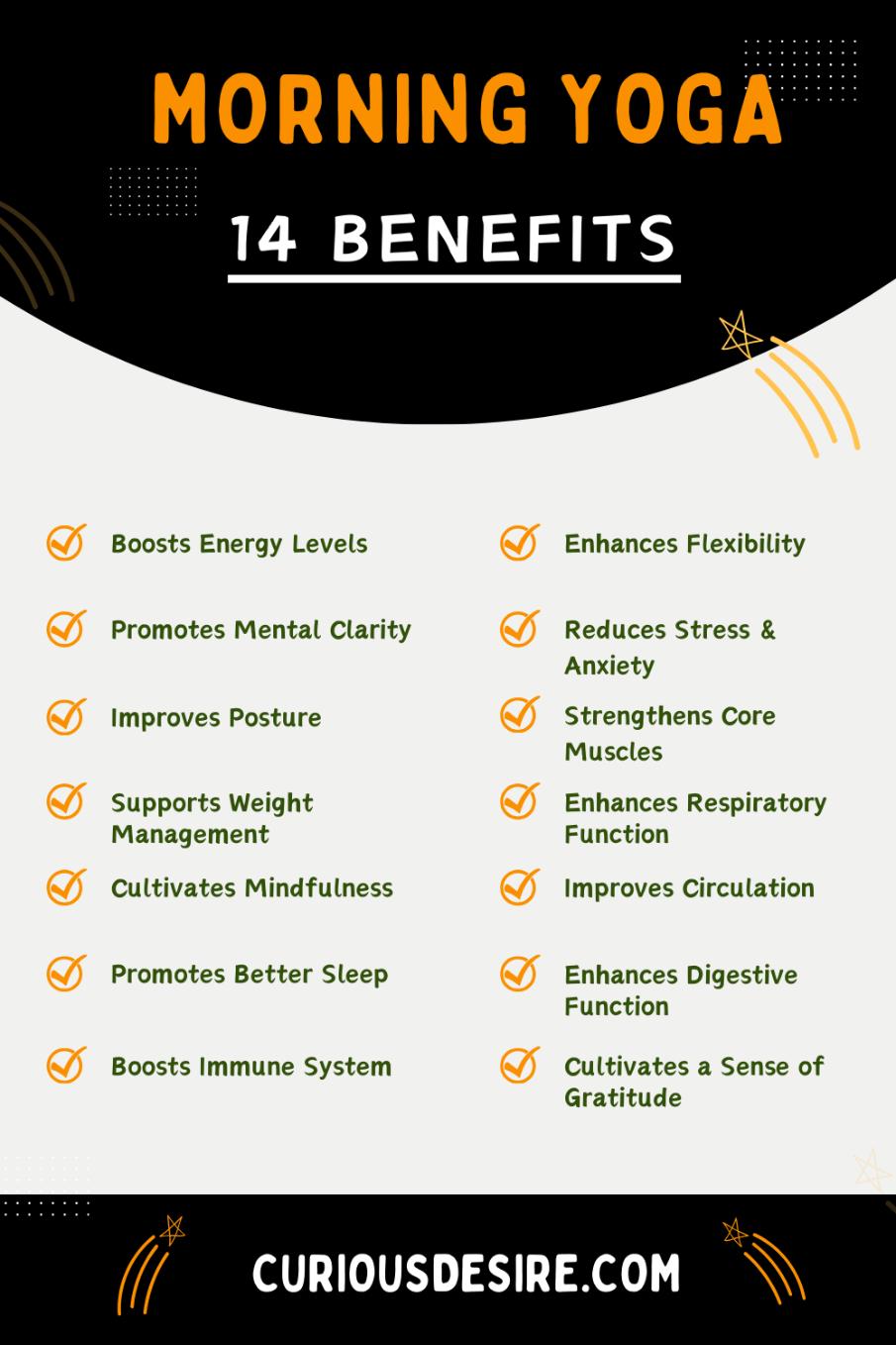 benefits of morning yoga - Infographic