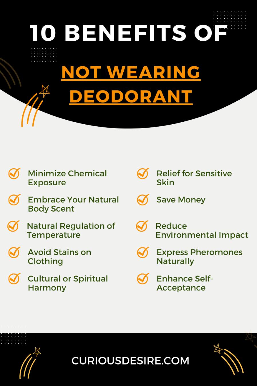 benefits of not wearing deodorant -Infographic 