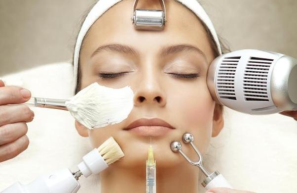 An illustration showing a variety of facial treatments for girls..