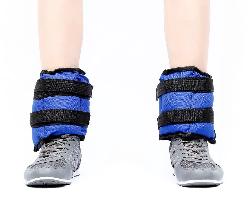 Man with ankle weights