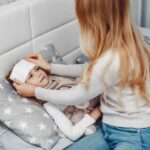 mother with her ill daughter