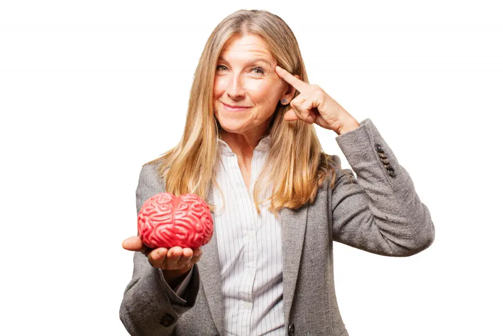 woman with brain