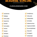 A Words to Describe Someone Infographic