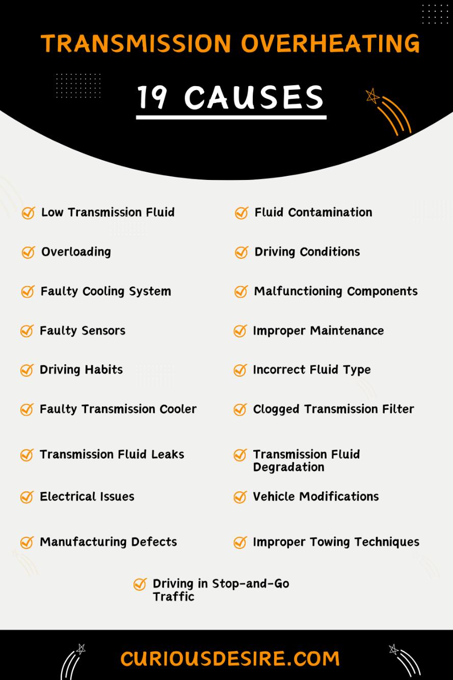Causes Of Transmission Overheating - Infographic 