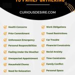 Excuses for Not Going to Family Gathering infographic