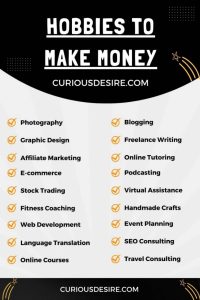 Hobbies to Make Money infographic