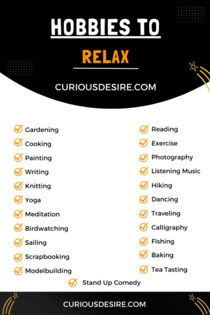 Hobbies to Relax Infographic