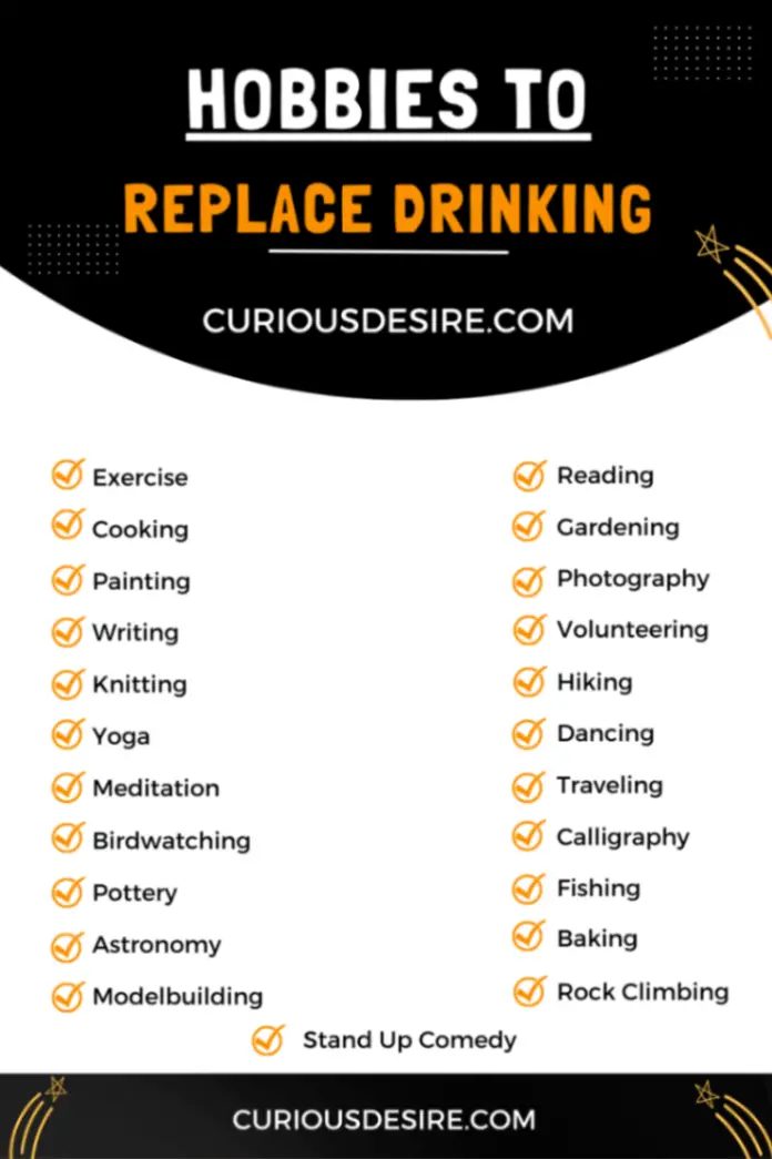 Hobbies to Replace Drinking infographic