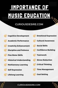 Importance of Music Education infographic