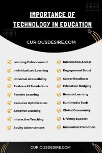 Importance of Technology in Education infographic