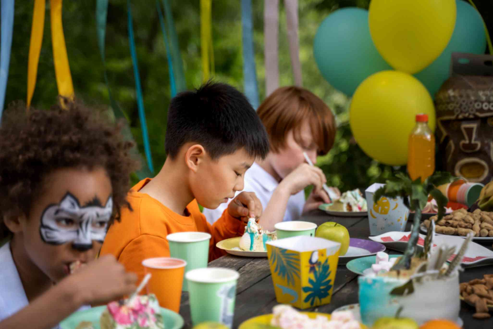 Kids Having Jungle Party