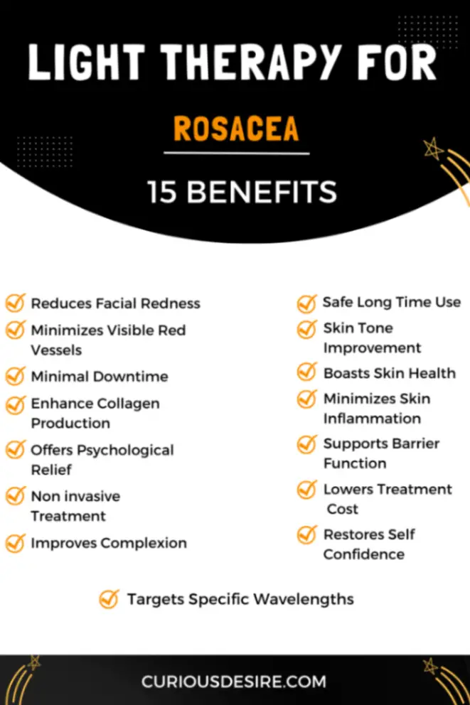 Light therapy for Rosacea infographic.