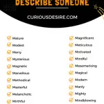 M Words to Describe Someone Infographic
